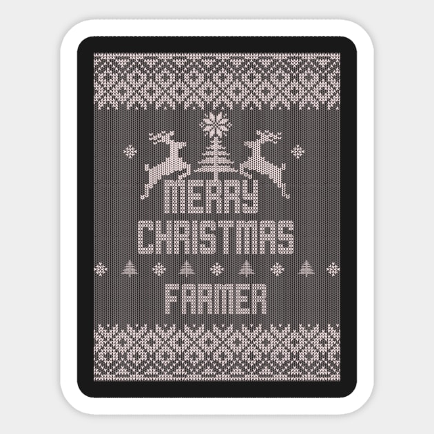 Merry Christmas FARMER Sticker by ramiroxavier